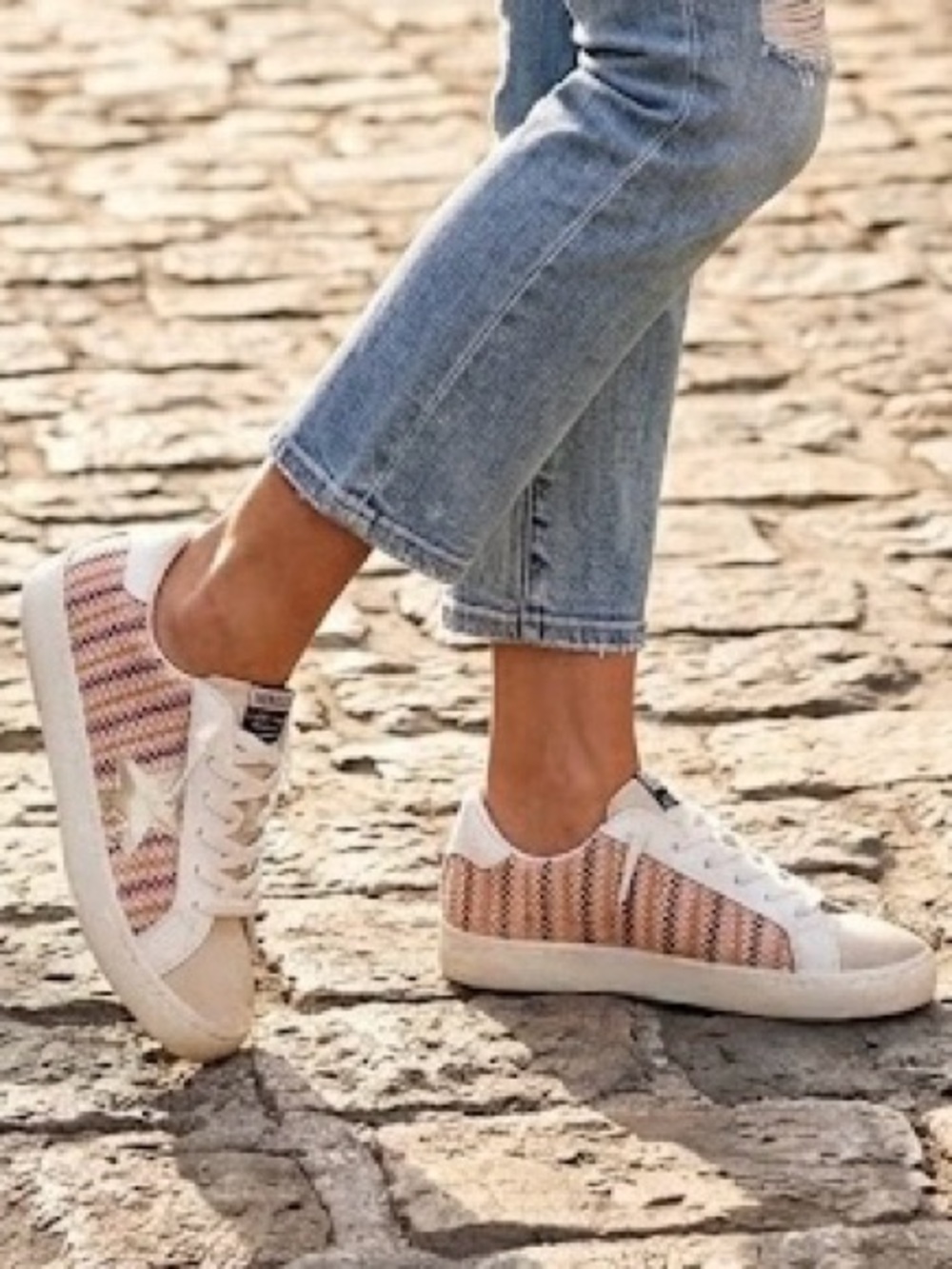 Vintage Havana Tweed Stripe Star Sneakers Women’s Shoes Size 8 NEW Retail $125